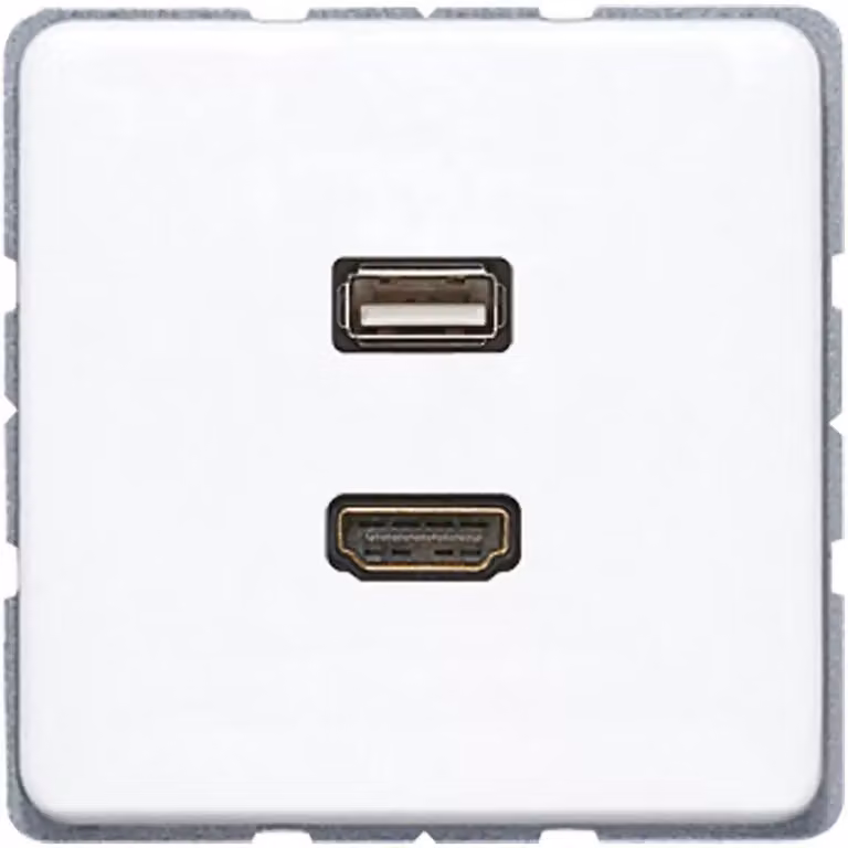 Jung MACD1163WW Sistema di collegamento multimediale, bianco alpino