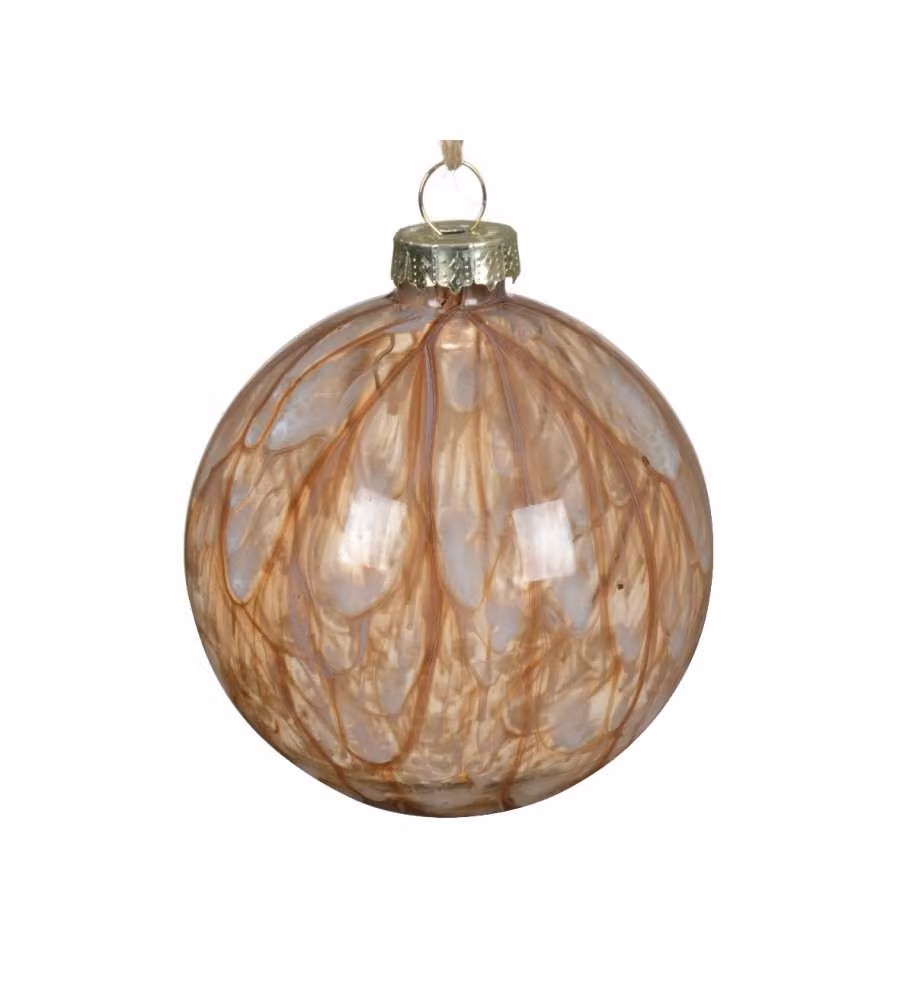 Sfera trasparente con decori brown