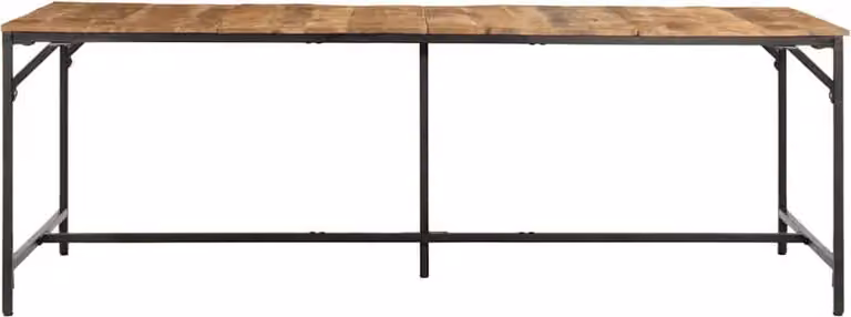 Tavolo da Pranzo 220x90x75 cm in Legno Grezzo Massello di Mango