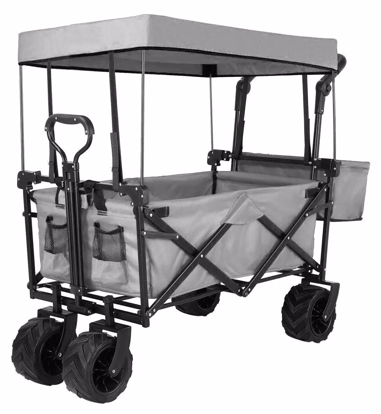 Carrello pieghevole per massi - Carrello pieghevole - Carrello di trasporto - Carrello da giardino - Carrello per massi - Telo rimovibile - Capacità di carico: 115 kg