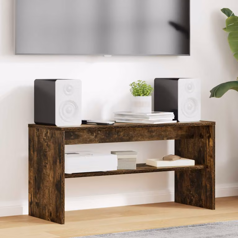 Mobile TV vidaXL in legno ingegnerizzato Rovere fumé, L 80 x P 30 x H 40 cm