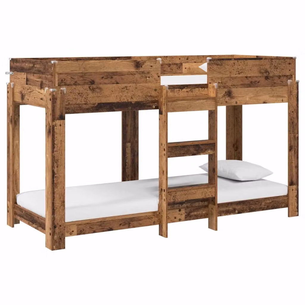 Letto a Castello per Bambini vidaXL in Legno Marrone L: 89 cm, P: 196 cm, H: 117 cm – 2