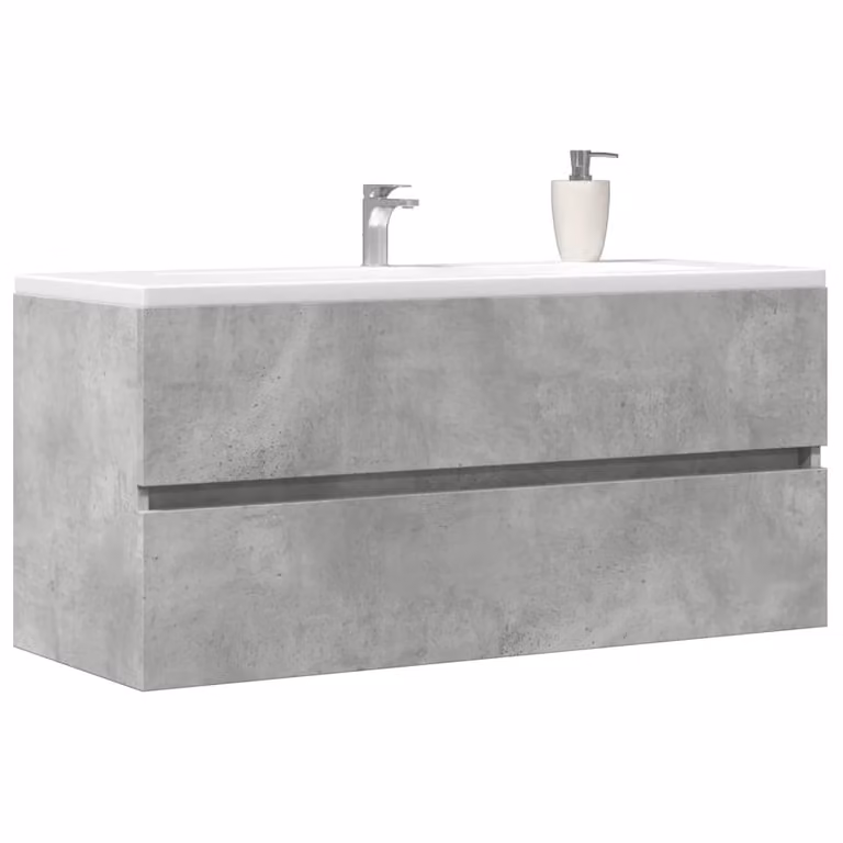 Mobile Lavabo vidaXL Grigio Cemento e Legno Multistrato, L 100 x P 38,5 x H 45 cm