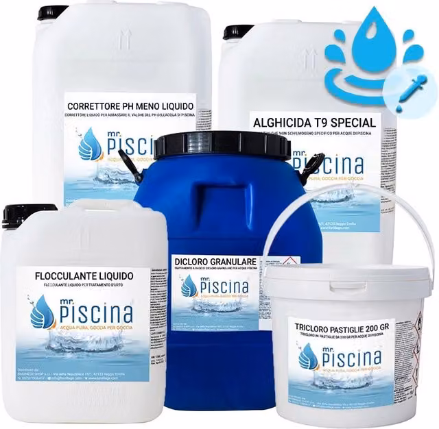 KIT PH CONTROL per mantenimento acqua piscina Volume piscina: Da 100 a 200 m³