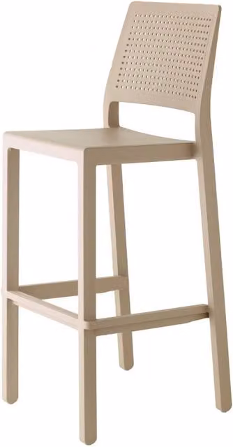 SET 4 SGABELLI EMI TECNOPOLIMERO HT 65CM MADE IN ITALY SCAB DESIGN - Tortora 15