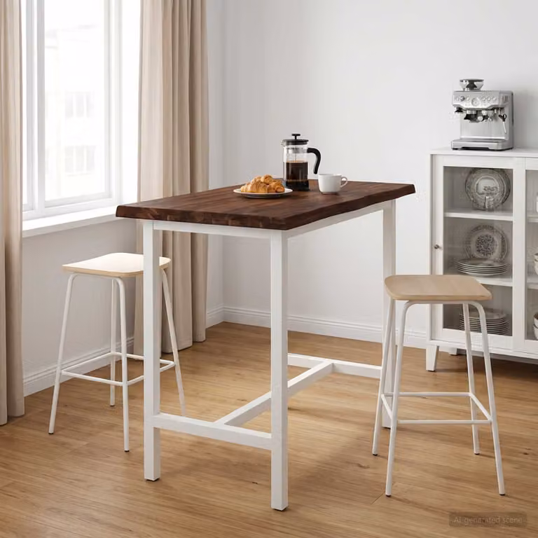 Piano del tavolo rettangolare in legno di acacia vidaXL, colore marrone, L 110 cm x P 40 cm x H 3 cm