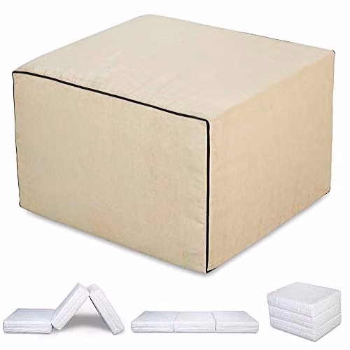 Futon pouf Letto FUTON VELVET Beige