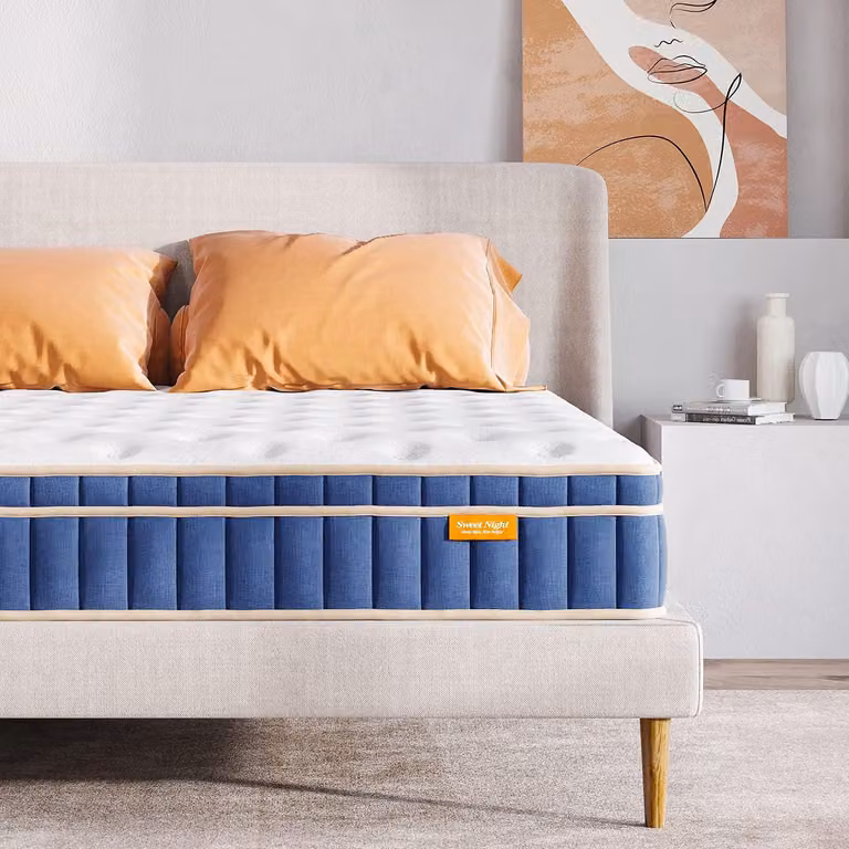 Materasso a molle insacchettate a 7 zone, dimensioni 160x190 cm, altezza 4, altezza totale 20 cm, traspirante
