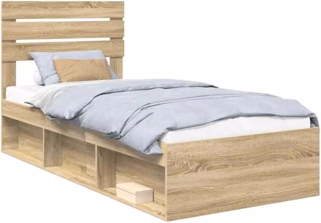 Letto singolo | Letto per adulti | Struttura del letto Sonoma 100 x 200 cm Pino massello