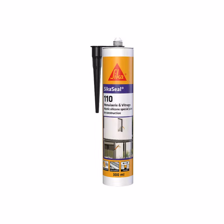Sigillante siliconico SIKA SikaSeal 110, per falegnameria e vetreria - Nero - 300 ml