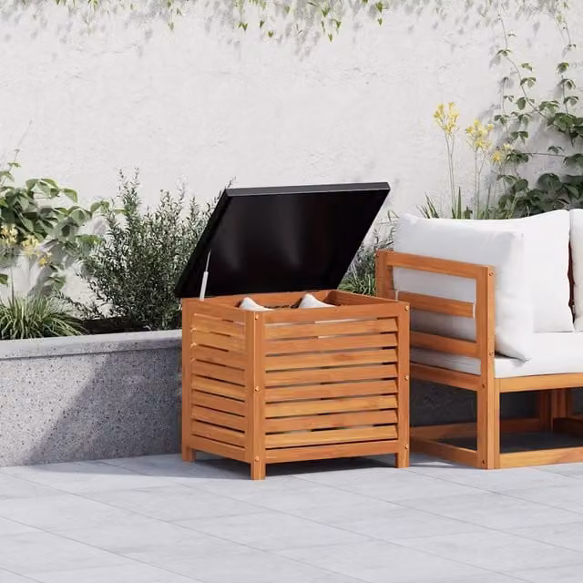 Contenitore da giardino moderno vidaXL in legno oliato marrone L: 60 cm, P: 50 cm, H: 55 cm