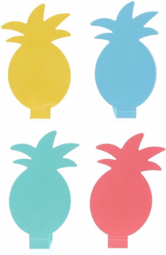 Decorazioni tropicali - Set da 4 pezzi - Colori dell'ananas - Ideale per feste in giardino
