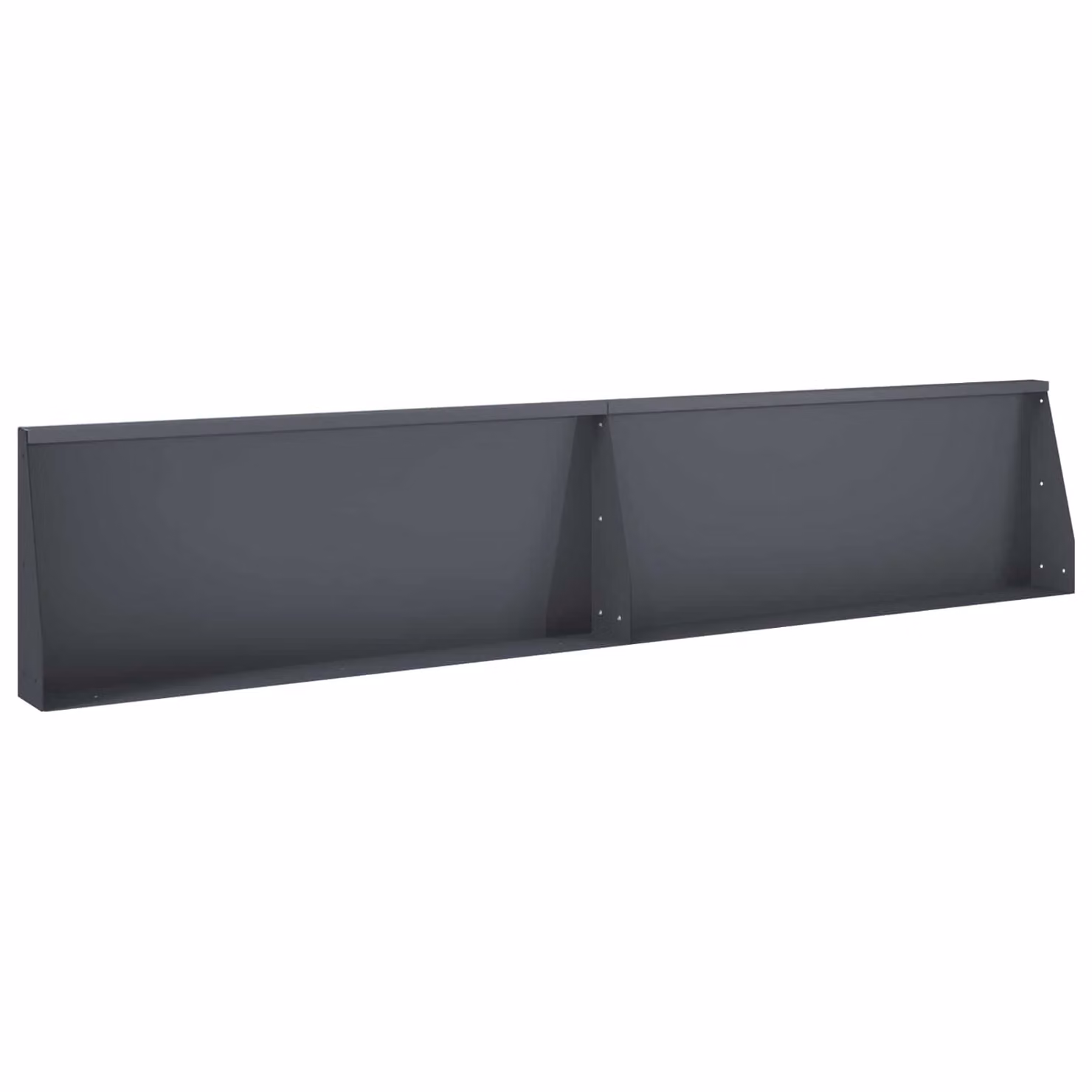 Set di 2 muri di contenimento vidaXL in acciaio color antracite, L: 100 cm, H: 12 cm, P: 40 cm