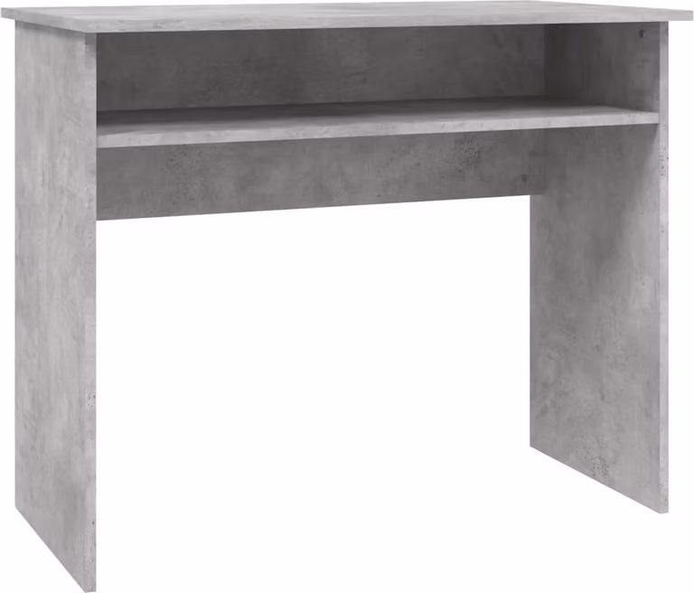 Scrivania Grigio Cemento 90x50x74 cm in Legno Multistrato