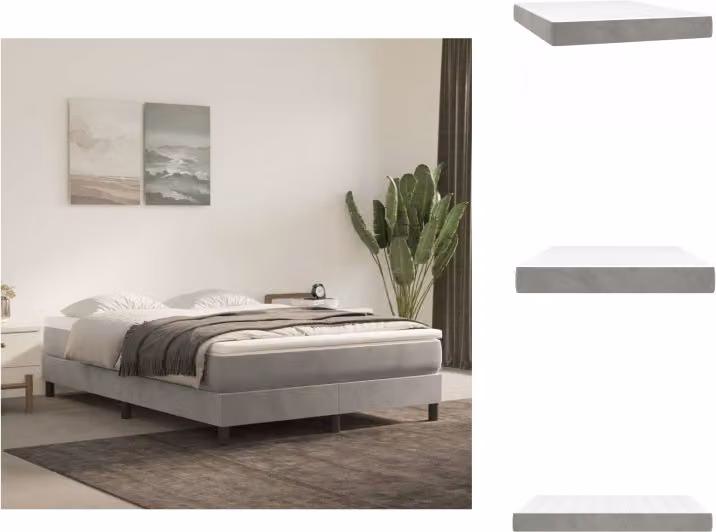 vidaXL Materasso a molle insacchettate grigio chiaro 140x190x20 cm in velluto - Materassi
