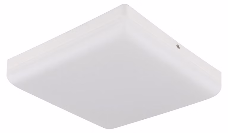 Plafoniera LED, bianca, quadrata, L 22 cm