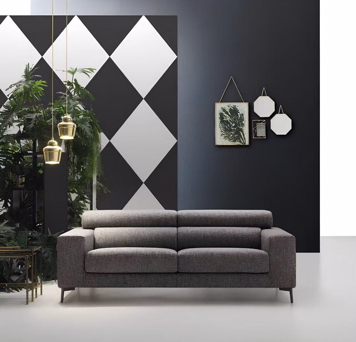 Moderne 3er Sitz Sofas Zimmer Möbel Grau Design Dreisitzer Couch Polster Sofa