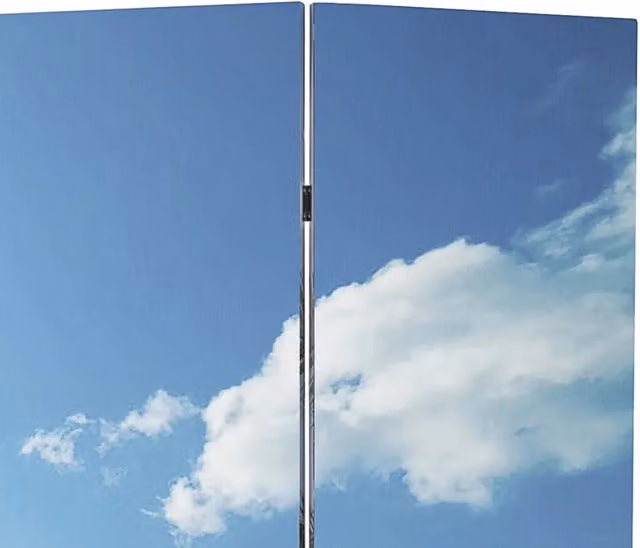 Paravento Pieghevole vidaXL con Stampa Astratta Marittima Blu, L: 217 cm, H: 170 cm
