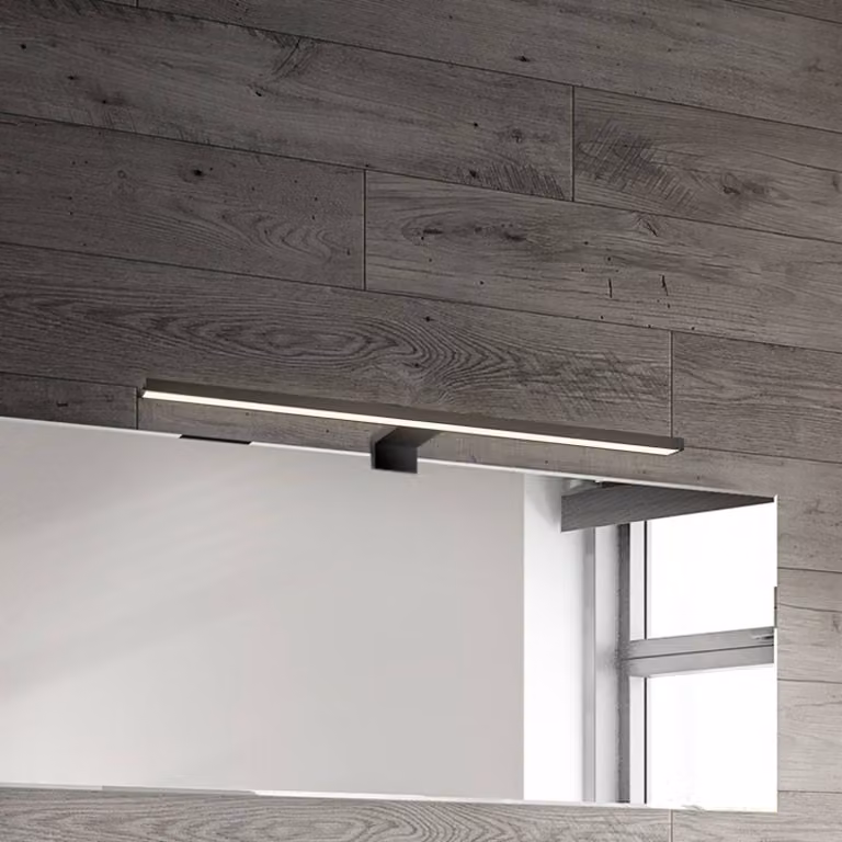 Briloner Applique da parete Dun 2 in 1, Nero, Bagno, Plastica, Moderno, Applique