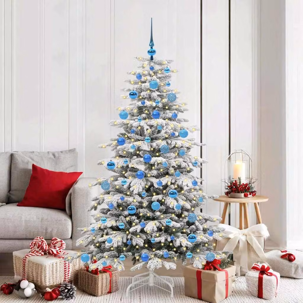 Maison Exclusive - Albero di Natale artificiale pieghevole, bianco, 180 cm, in PE e PVC