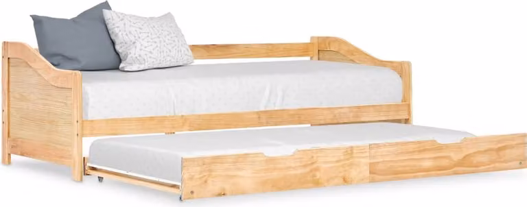The Living Store Divano letto estraibile in legno di pino 90×200 cm