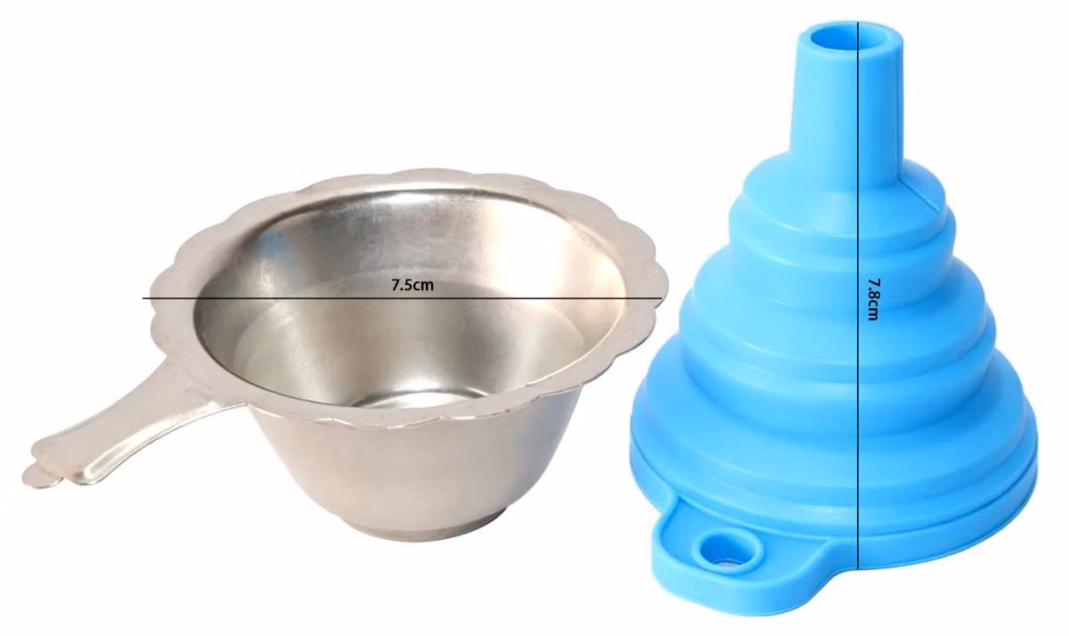 Imbuto pieghevole in silicone riciclato stampato in 3D + filtro metallico per il riciclo della resina per stampanti 3D SLA