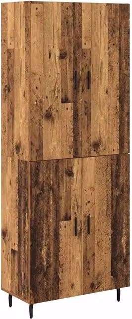 Credenza 2 pz | Madia | Buffet da pranzo | Armadio da pranzo Legno vecchio Legno multistrato