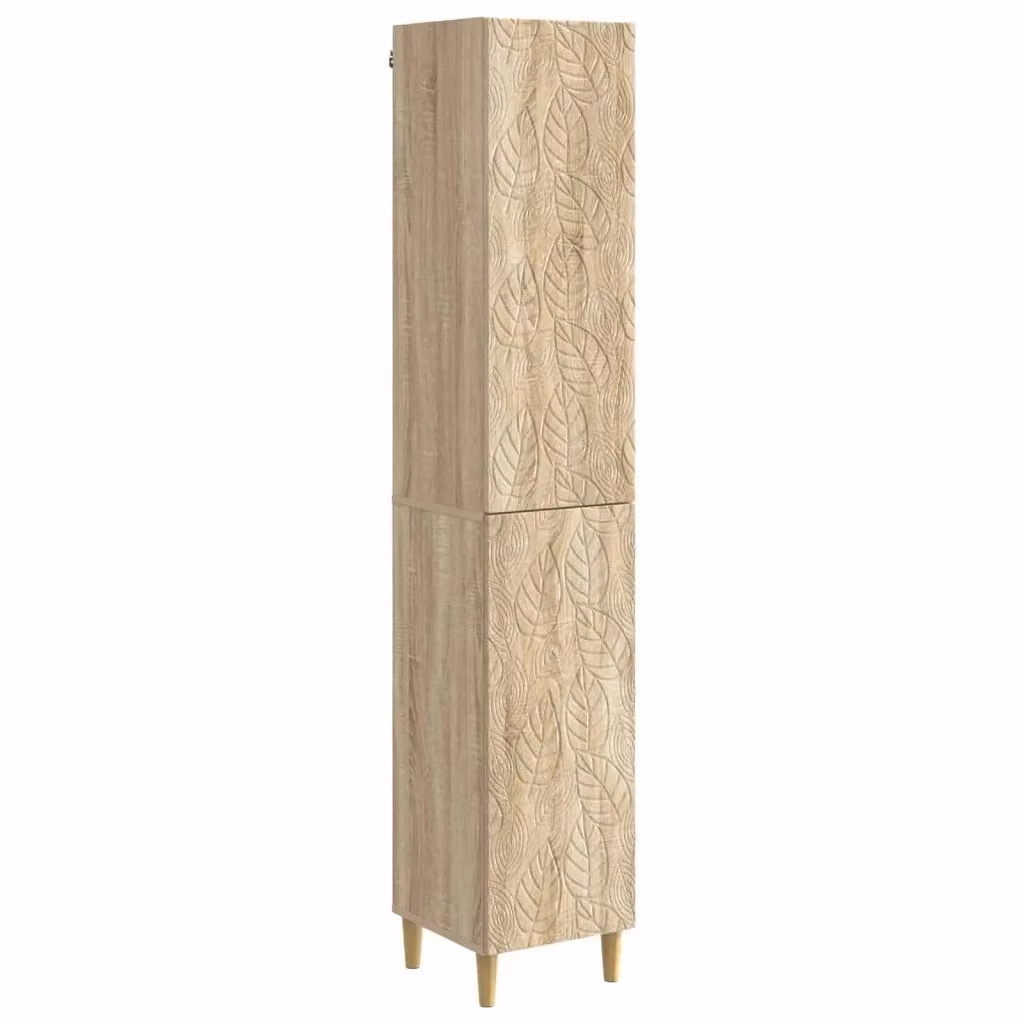Set di 2 armadi moderni vidaXL in legno MDF color rovere con ante a battente e cassetti interni per camera da letto – 2