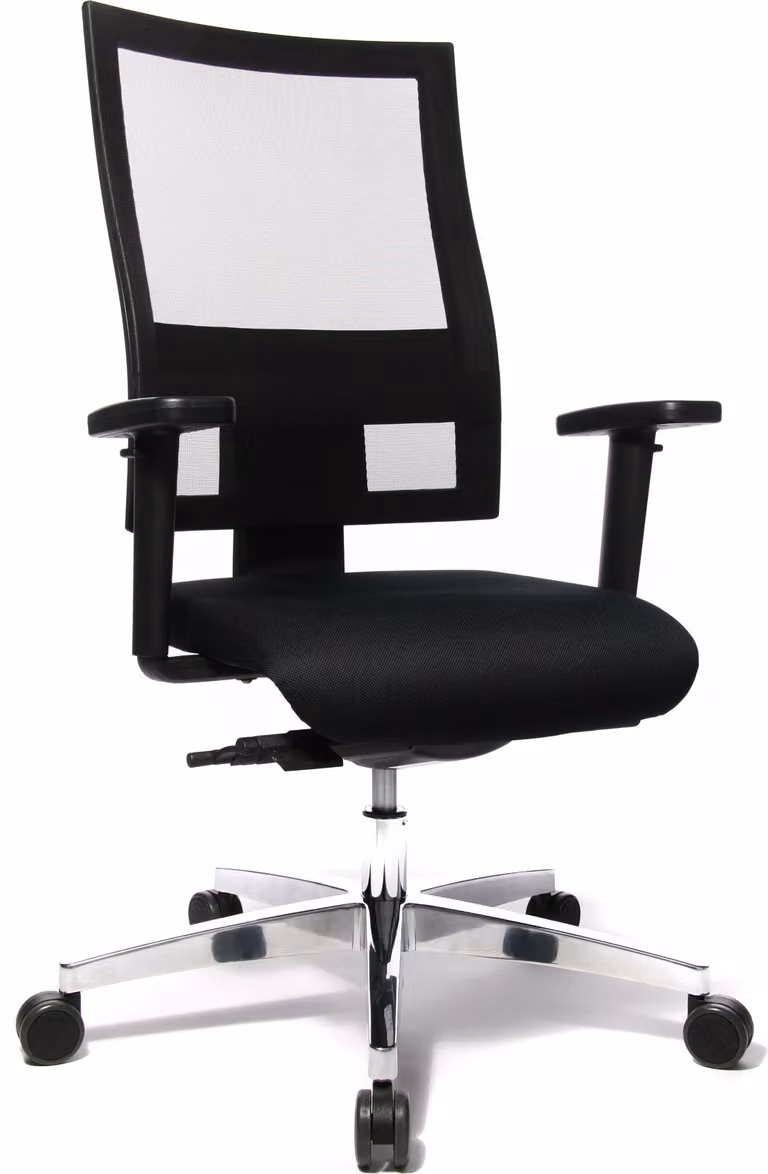 Sedia girevole da palestra, sedia da scrivania, sedia da ufficio Topstar Sitness 60 nera