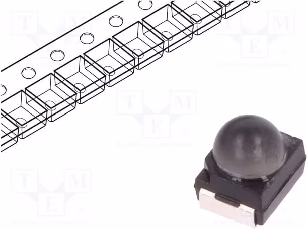 1 LED rosso, 2020-2520 mlm, 3528, PLCC2 SMD, 1800-2800 mcd, dimensioni 3,4x3x3,5 mm, modello LR T66F-BABB-1 LE