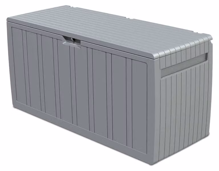Contenitore impermeabile, capacità 270 litri, dimensioni 117x45,5x57,5 cm, adatto per interni ed esterni