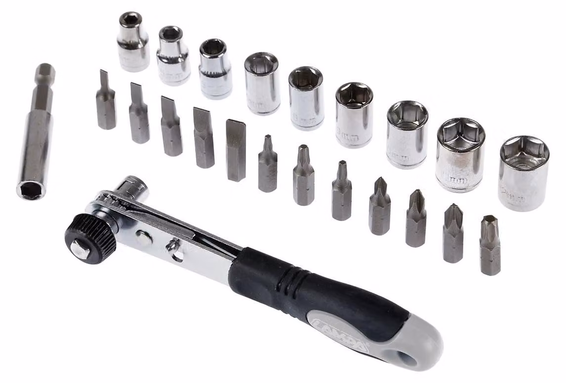 Set cricchetto Lampa con inserti e bussole 23pz