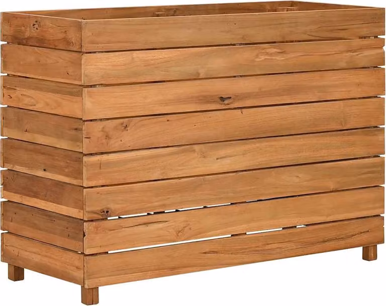 vidaXL Letto rialzato 100x40x72 cm in legno di recupero teak e acciaio