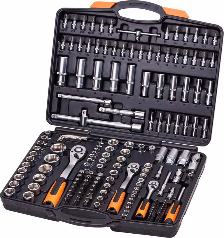 Varan Motors - VT13019 Set di chiavi a cricchetto 171 pezzi 1/2'' 3/8'' 1/4'' Cricchetto per dadi da scatola
