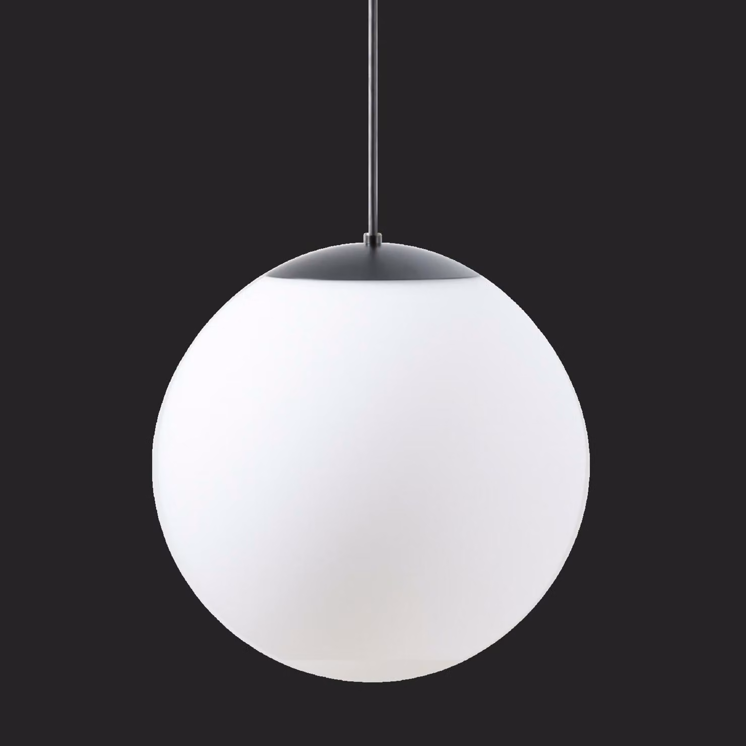 OSMONT ADR72611 ADRIA S4 HP apparecchio a sospensione in vetro nero/bianco IP40 4000 K 58W LED combinazione di emergenza 3 h