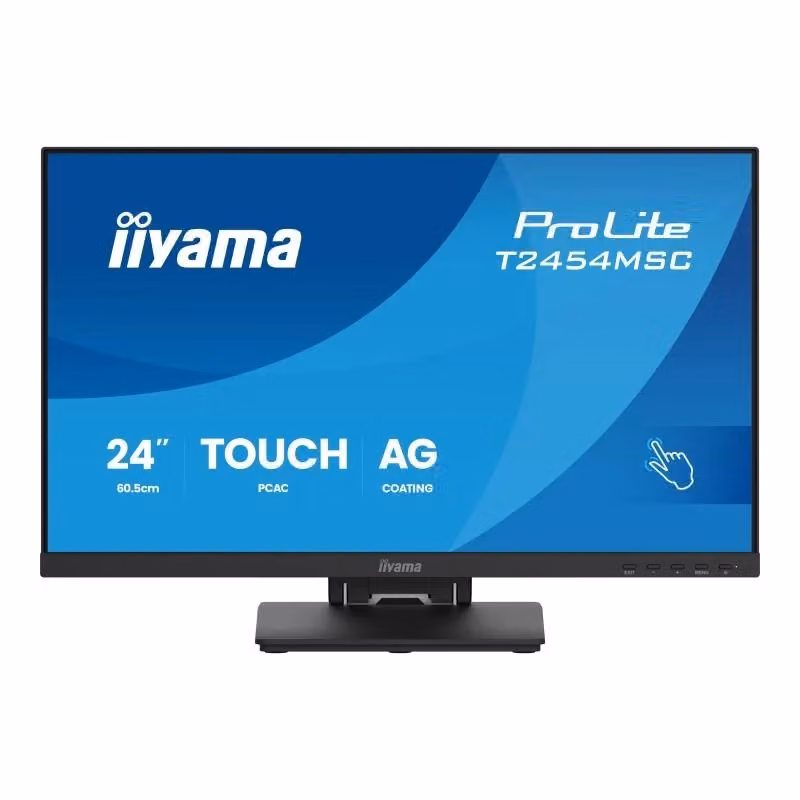 Monitor PC Iiyama Prolite T2454MSC-B3AG da 23.8 pollici Full HD IPS Touch Screen Nero con HDMI, DisplayPort, USB-C e USB-A – 2
