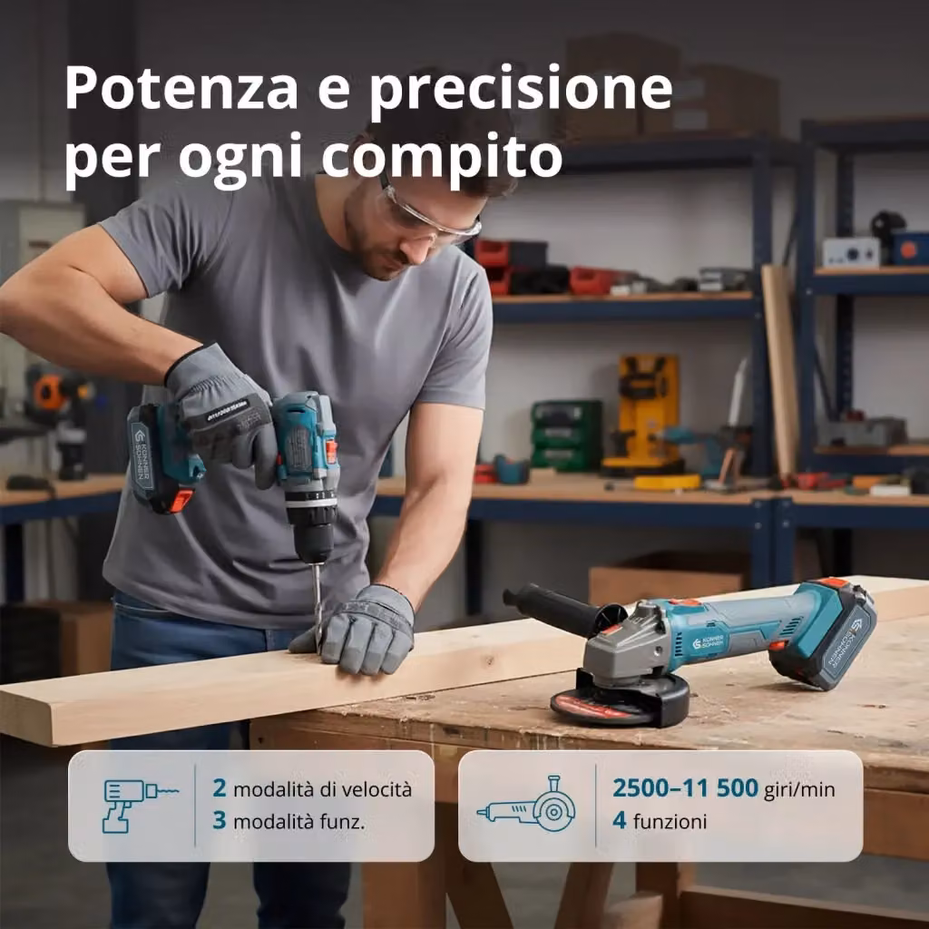 Set Master Senza Fili KS IDAGB 20V SET 1 con Batteria Ricaricabile – 2