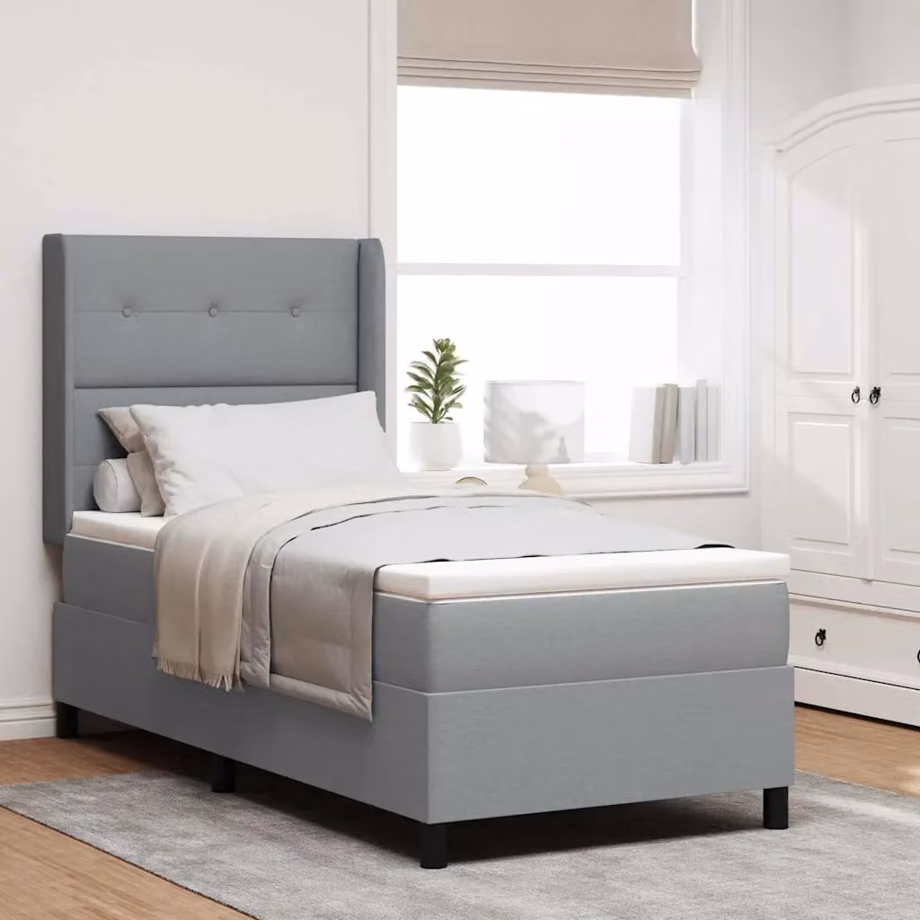 Letto ibrido con materasso vidaXL Grigio, L 90 x P 200 cm – 1