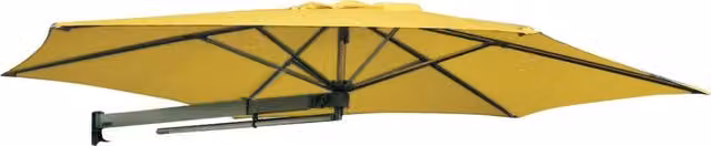Ombrellone da giardino a parete Maffei Parrot P3 Giallo con struttura in alluminio e copertura in poliestere UPF 50+, Diametro: 2,70 m – 1