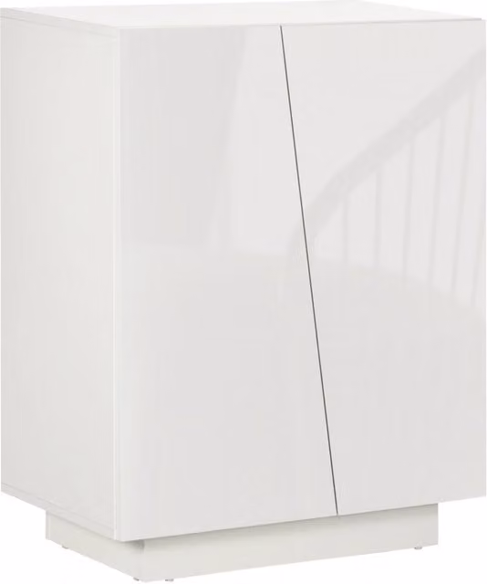 Mobile Multiuso Moderno GIORDANOSHOP con 2 Ante e Ripiani Interni in MDF Bianco Lucido L/P/H: 70 x 40 x 88 cm