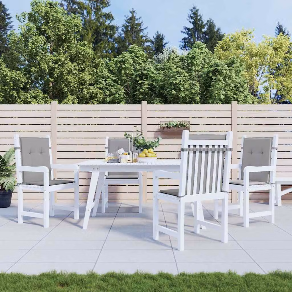 Set di 4 cuscini per sedie da giardino vidaXL, colore grigio, impermeabili e traspiranti, L/P/H: 100 x 50 x 3 cm