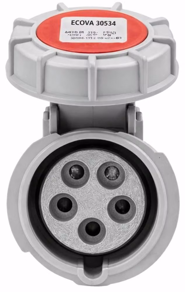 Presa Mobile Industriale Ecova Ip67 3P+N+T 380-415V 6h Trifase 16A E 32A - Ampere 16 Ampere