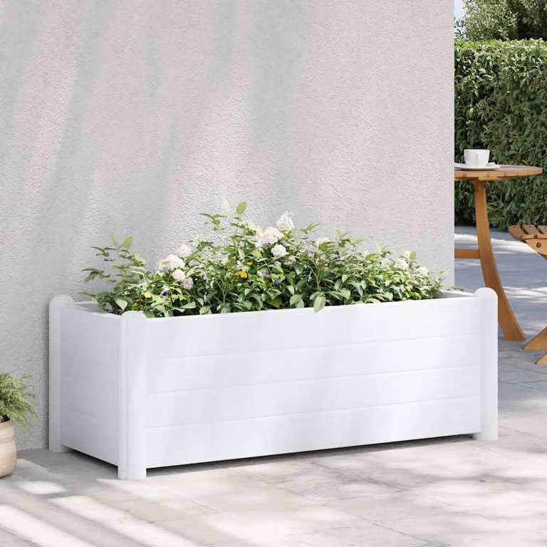 Letto rialzato da giardino vidaXL in plastica bianca L: 100 cm, P: 43 cm, H: 35 cm