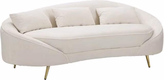 Divano 3 posti Oslo Mauro Ferretti color crema con cuscini L: 185 cm, P: 84 cm, H: 68 cm