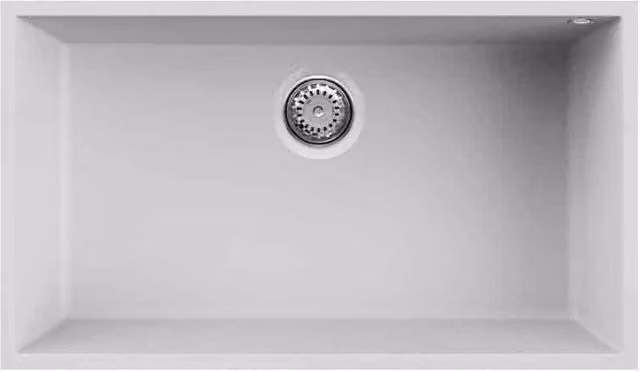 Lavello Elleci Incasso 1 vasca 76x44 Quadra 130 Sottotop Granitek Bianco LGQ13068BSO