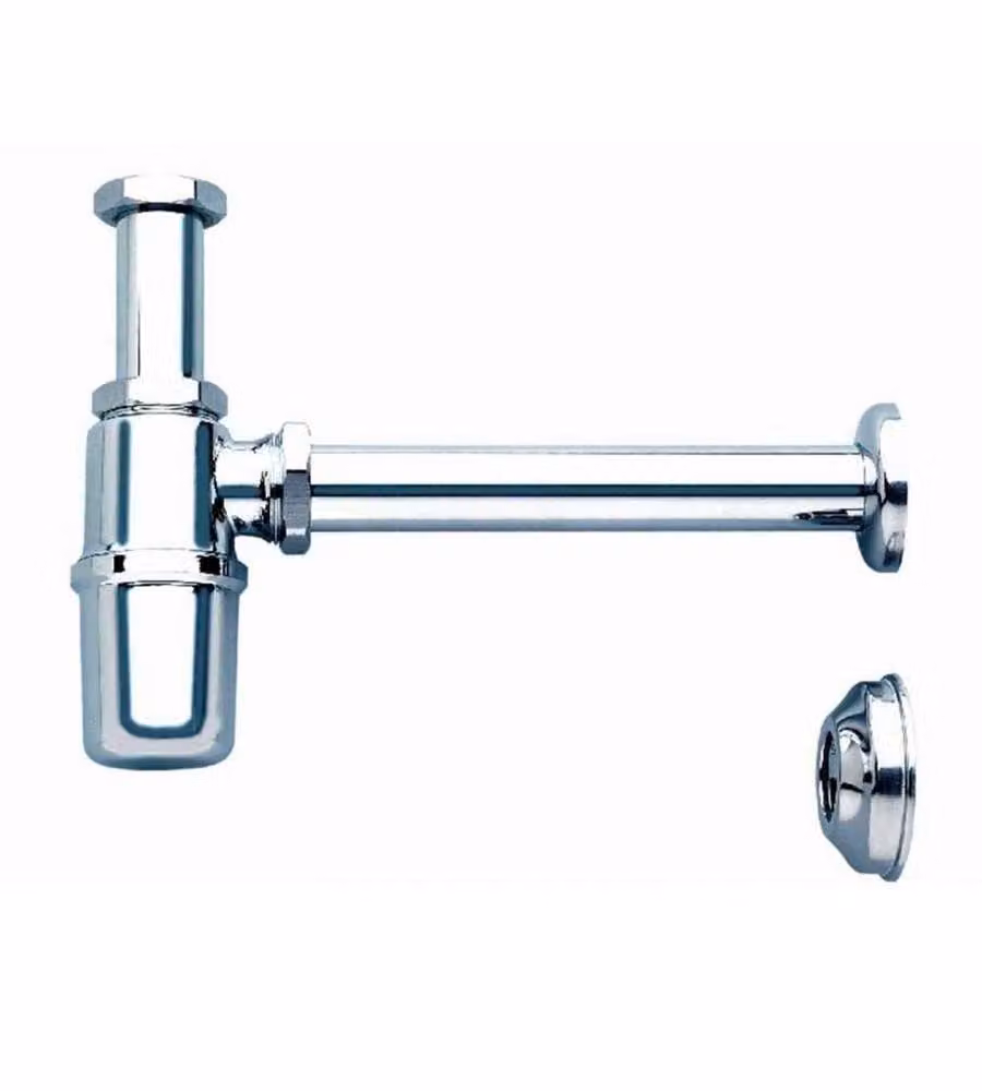Idrobric Sifone a Bottiglia Ottone 1''1/4 per Lavabo Senza Piletta
