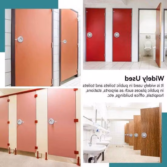 Serratura a catenaccio girevole - Serratura senza chiave per la privacy - Montaggio a incasso - Serratura per porta bagno e WC