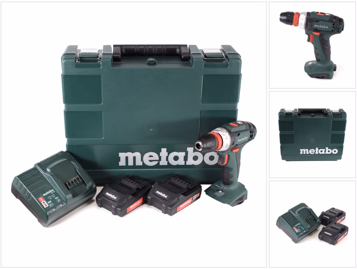 Trapano avvitatore a batteria BS 18 Quick 2 x18V/2 Ah Li-Ion+SC 60 Plus in valigetta di plastica