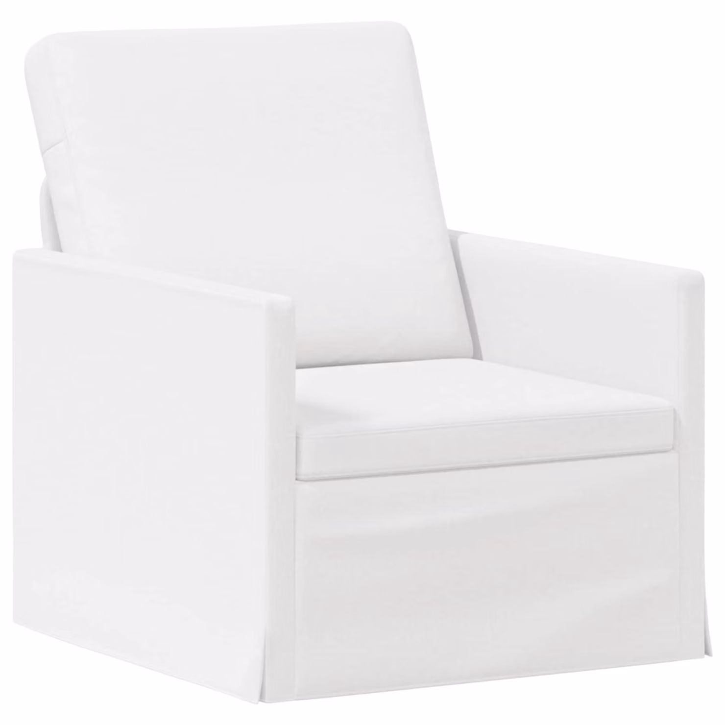 vidaXL Divano Singolo Moderno Bianco in Tessuto L: 70 cm, P: 81 cm, H: 82 cm