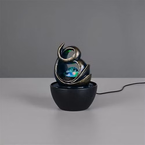 Lampada da tavolo a LED Reality Leuchten LUMA BHT 13x19x13 cm marrone